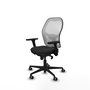 PIQUERAS Y CRESPO Silla de oficina Jorquera con mecanismo Sincro, Negro y Blanco