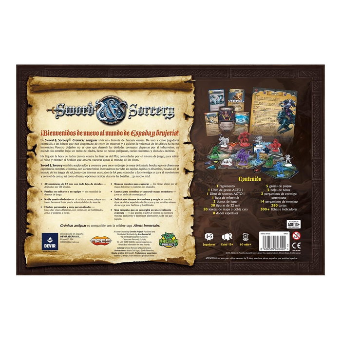 Devir Sword & Sorcery: Crónicas Antiguas Juego de Mesa Cooperativo 1-5 Jugadores 12+ Años Español Devir Sword & Sorcery: Crónicas Antiguas Juego de Mesa Cooperativo 1-5 Jugadores 12+ Años Español