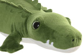 DKD Home Decor Peluche Cocodrilo Verde Poliester 53 x 20 x 12 cm (6 Unidades)