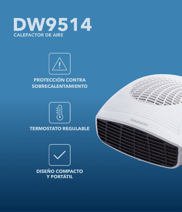DAEWOO Calefactor de aire 1800-2000W
