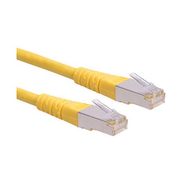 ROLINE 21.15.1332 Patchkabel Cat.6 Clase E S/FTP PiMF Amarillo 1 m - Cable de Red Ethernet RJ-45 Macho a Macho Blindado
