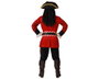 Disfraz Pirata Deluxe Rojo Hombre Adulto con Sombrero XL