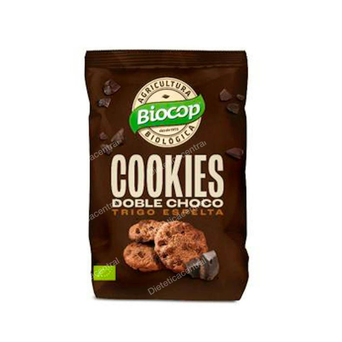 BIOCOP Cookies de Trigo Espelta con Doble Chocolate 25% Pepitas, 200 g - Ecológico BIOCOP Cookies de Trigo Espelta con Doble Chocolate 25% Pepitas, 200 g - Ecológico