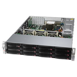 Supermicro Chassis 2U CSE-826BAC12-R802LPB Servidor Rack Gris con 12 Bahías 3.5", ATX/EATX y Fuente de Alimentación de 800W