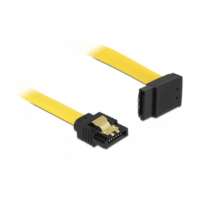 DeLOCK 82810 Cable SATA III 0,5 m Amarillo con conector recto y angular DeLOCK 82810 Cable SATA III 0,5 m Amarillo con conector recto y angular