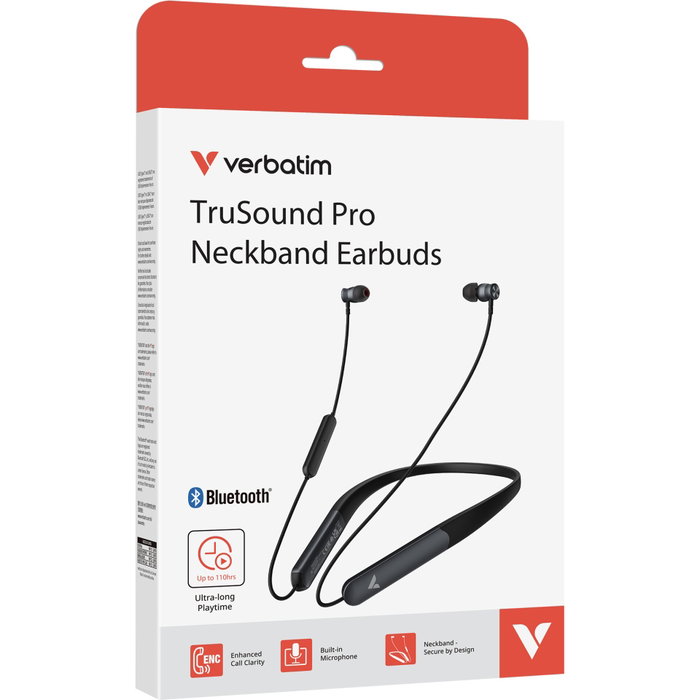 Verbatim TruSound Pro Neckband Earbuds Negro Verbatim TruSound Pro Neckband Earbuds Negro