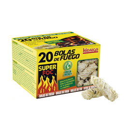 Super Foc Bolas de Fuego Ecológicas para Encender Barbacoas y Chimeneas - 20 Unidades