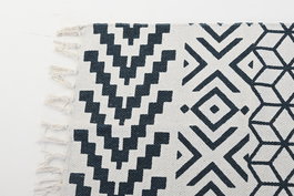 DKD Home Decor Alfombra Boho Negro Blanco 180 x 120 cm (2 Unidades)