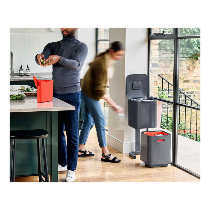 Joseph Joseph Totem Compact 40 L Cubo de separación y reciclaje, grafito