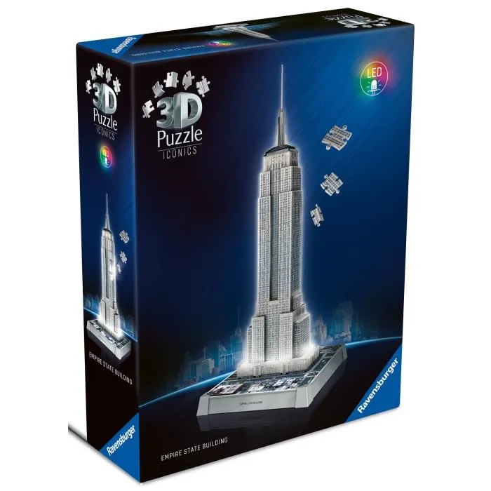 Ravensburger Rompecabezas 3D Empire State Building Iconico Iluminado RAV12008026 Ravensburger Rompecabezas 3D Empire State Building Iconico Iluminado RAV12008026