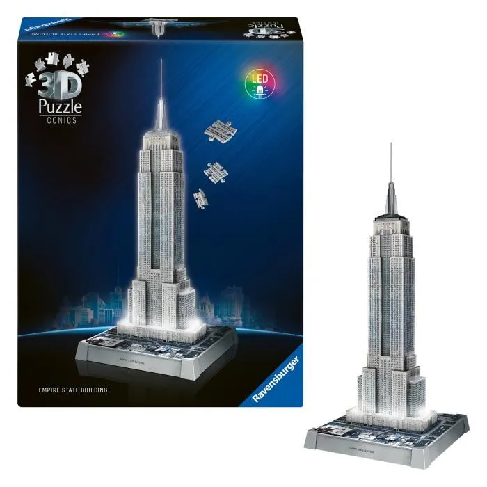 Ravensburger Rompecabezas 3D Empire State Building Iconico Iluminado RAV12008026 Ravensburger Rompecabezas 3D Empire State Building Iconico Iluminado RAV12008026