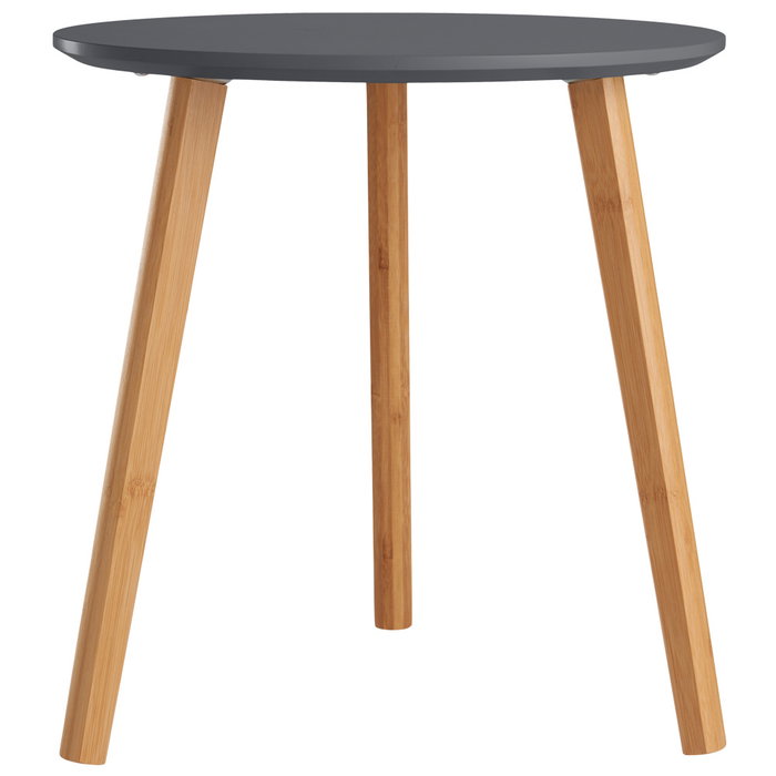 Day Mesa Auxiliar DM y Bambú Gris Castor Diámetro 40 cm Altura 40 cm