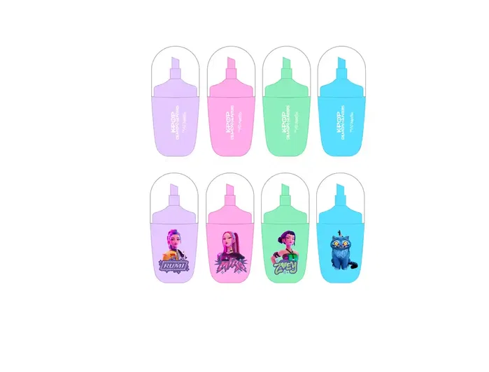 Safta Rotuladores Fluorescentes K-pop Demon Hunters Stationery 4 Unidades Safta Rotuladores Fluorescentes K-pop Demon Hunters Stationery 4 Unidades