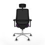 PIQUERAS Y CRESPO Silla de oficina Mardos con mecanismo Sincro/Traslack, Morado y Negro