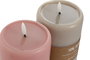 DKD Home Decor Vela LED Cera Parafina Rosa Gris 18 x 10 x 10 cm (4 Unidades)