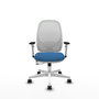 PIQUERAS Y CRESPO Silla de oficina Cilanco con mecanismo Sincro/Traslack Azul claro y Blanco