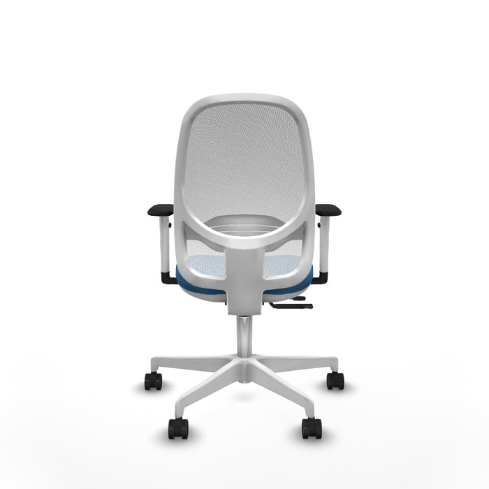 PIQUERAS Y CRESPO Silla de oficina Cilanco con mecanismo Sincro/Traslack Azul claro y Blanco