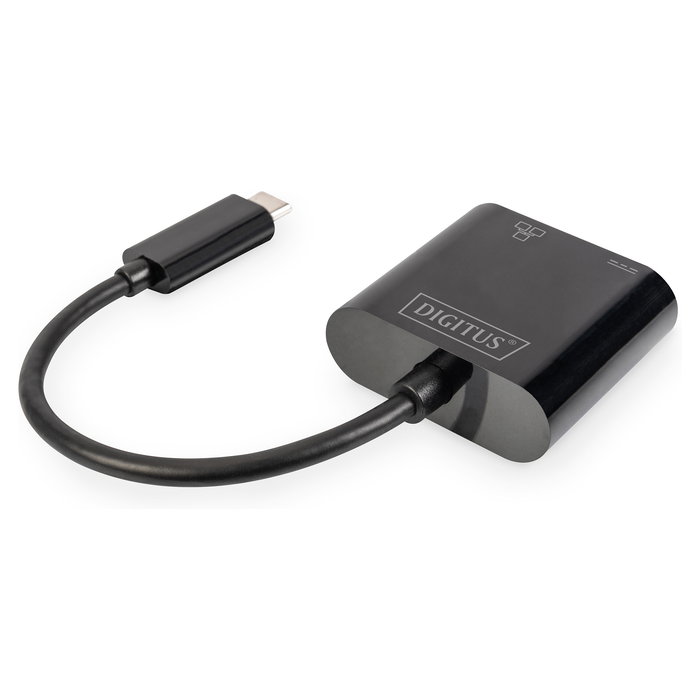 Digitus Adaptador USB Type-C a Gigabit Ethernet con Power Delivery, Negro