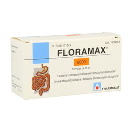 Fharmocat Floramax 6000 10 Viales Complemento Flora Intestinal Sistema Inmunitario