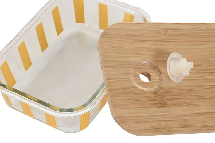 DKD Home Decor Set de 3 Recipientes de Cristal con Rayas (20x15x6,5 cm) DKD Home Decor Set de 3 Recipientes de Cristal con Rayas (20x15x6,5 cm)
