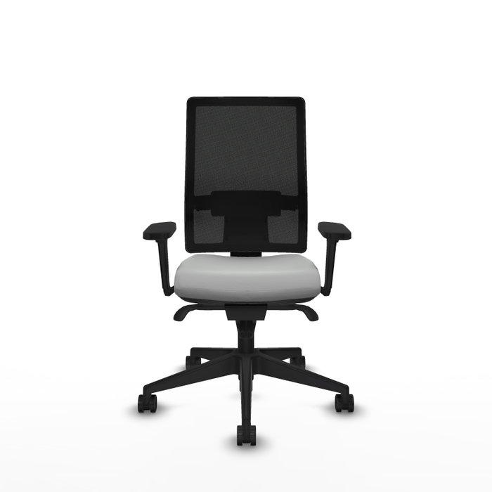 PIQUERAS Y CRESPO Silla de oficina Horna con mecanismo Sincro, Gris claro y Negro