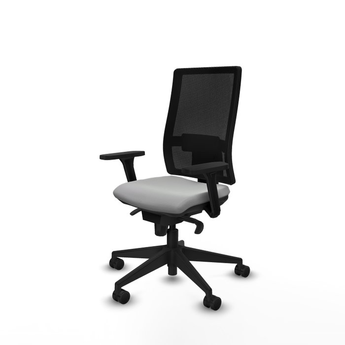 PIQUERAS Y CRESPO Silla de oficina Horna con mecanismo Sincro, Gris claro y Negro