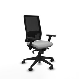 PIQUERAS Y CRESPO Silla de oficina Horna con mecanismo Sincro, Gris claro y Negro