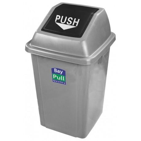 Papelera 25 Litros Tapa Basculante Gris Oscuro Cuerpo Gris Papelera 25 Litros Tapa Basculante Gris Oscuro Cuerpo Gris
