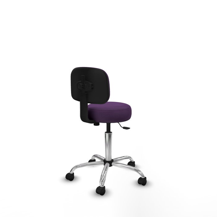 PIQUERAS Y CRESPO Silla Llanos giratoria morada con base cromada