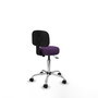 PIQUERAS Y CRESPO Silla Llanos giratoria morada con base cromada
