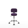 PIQUERAS Y CRESPO Silla Llanos giratoria morada con base cromada