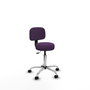 PIQUERAS Y CRESPO Silla Llanos giratoria morada con base cromada