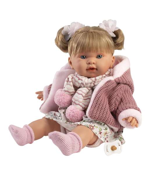 Llorens Muñeca Alexandra Llorona 42cm con Cuerpo de Tela y Mecanismo de Sonido