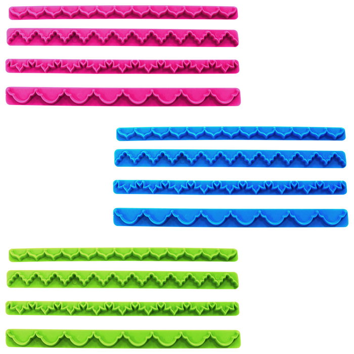 Lily Cook Juego de 4 Cortadores de Fondant de Silicona Colores Surtidos