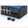 Digitus Switch Gigabit Ethernet Industrial 8+2 Puertos No Administrado para Montaje en Carril DIN IP40 10/100/1000 Mbps