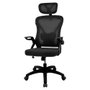 Drift Silla Gaming DRAIR35 Negra con Malla Transpirable Reposabrazos Abatibles Respaldo Reclinable 90-120° Cojines Lumbar y Cervical