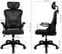Drift Silla Gaming DRAIR35 Negra con Malla Transpirable Reposabrazos Abatibles Respaldo Reclinable 90-120° Cojines Lumbar y Cervical