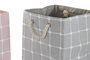 DKD Home Decor Cesta Poliéster y EVA 30x30x30, Pack de 4 unidades