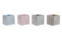 DKD Home Decor Cesta Poliéster y EVA 30x30x30, Pack de 4 unidades
