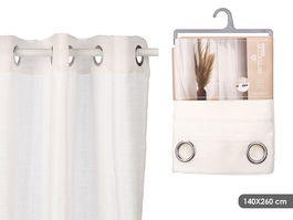 Giftdecor Cortina Blanca Relieve 140 x 260 cm Poliester 34x5x26 cm (Set de 6)