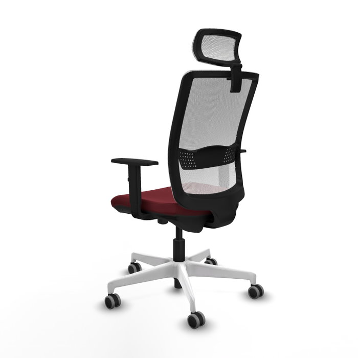 PIQUERAS Y CRESPO Silla de oficina Haches Granate y Blanco PIQUERAS Y CRESPO Silla de oficina Haches Granate y Blanco