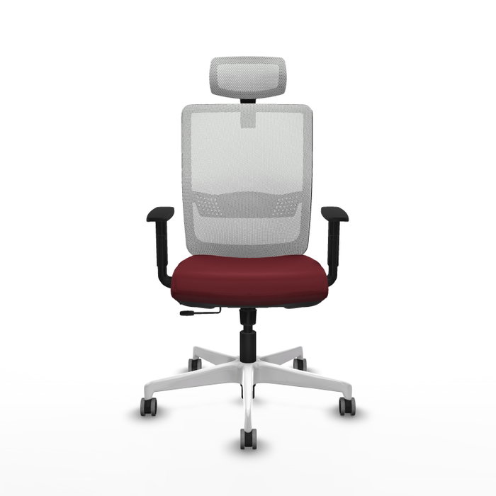 PIQUERAS Y CRESPO Silla de oficina Haches Granate y Blanco PIQUERAS Y CRESPO Silla de oficina Haches Granate y Blanco