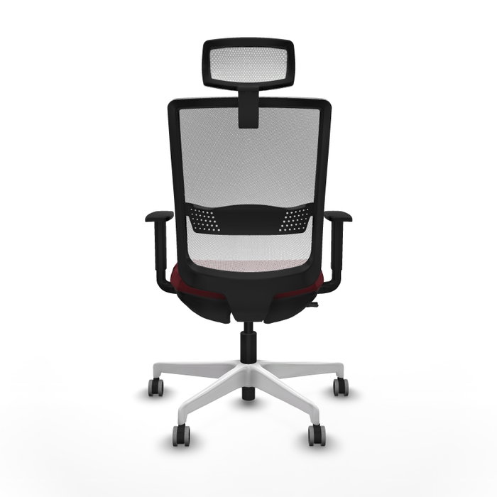 PIQUERAS Y CRESPO Silla de oficina Haches Granate y Blanco PIQUERAS Y CRESPO Silla de oficina Haches Granate y Blanco
