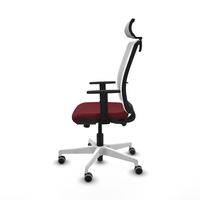 PIQUERAS Y CRESPO Silla de oficina Haches Granate y Blanco PIQUERAS Y CRESPO Silla de oficina Haches Granate y Blanco