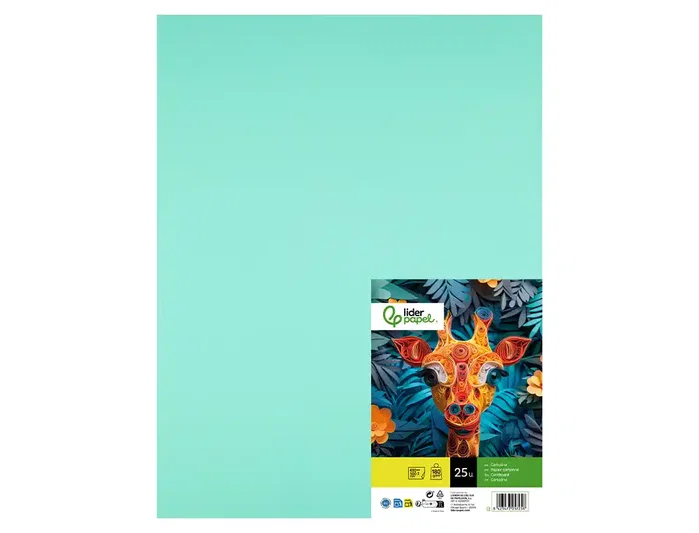 Liderpapel Cartulina Verde 50x65 cm 180g/m2 (25 hojas)
