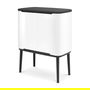 Brabantia Cubo de Basura Bo Touch Bin 36 Litros Blanco Plástico Rectangular Extraíble, 540 x 315 x 680 mm