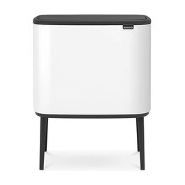Brabantia Cubo de Basura Bo Touch Bin 36 Litros Blanco Plástico Rectangular Extraíble, 540 x 315 x 680 mm