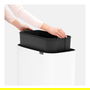 Brabantia Cubo de Basura Bo Touch Bin 36 Litros Blanco Plástico Rectangular Extraíble, 540 x 315 x 680 mm