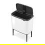 Brabantia Cubo de Basura Bo Touch Bin 36 Litros Blanco Plástico Rectangular Extraíble, 540 x 315 x 680 mm