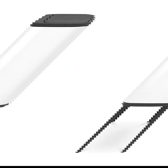 Brabantia Cubo de Basura Bo Touch Bin 36 Litros Blanco Plástico Rectangular Extraíble, 540 x 315 x 680 mm